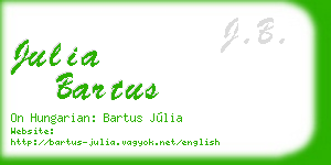 julia bartus business card